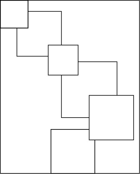 six squares blank